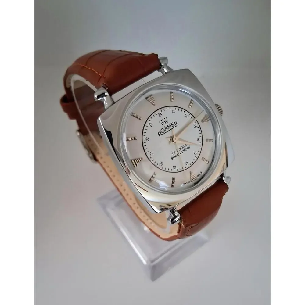 💁🏽‍♂️‎ Vintage Roamer Men's Leather Mechanical Watch RARE